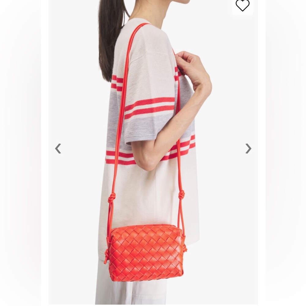 Bottega Veneta Mini Loop Orange Leather Camera Bag